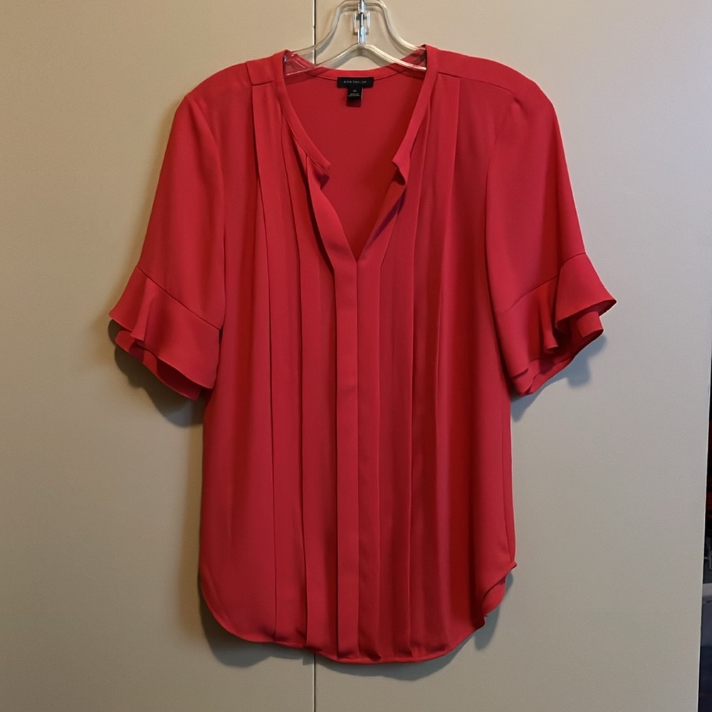 Ann Taylor Butterfly Sleeve Blouse // Office Siren Top
